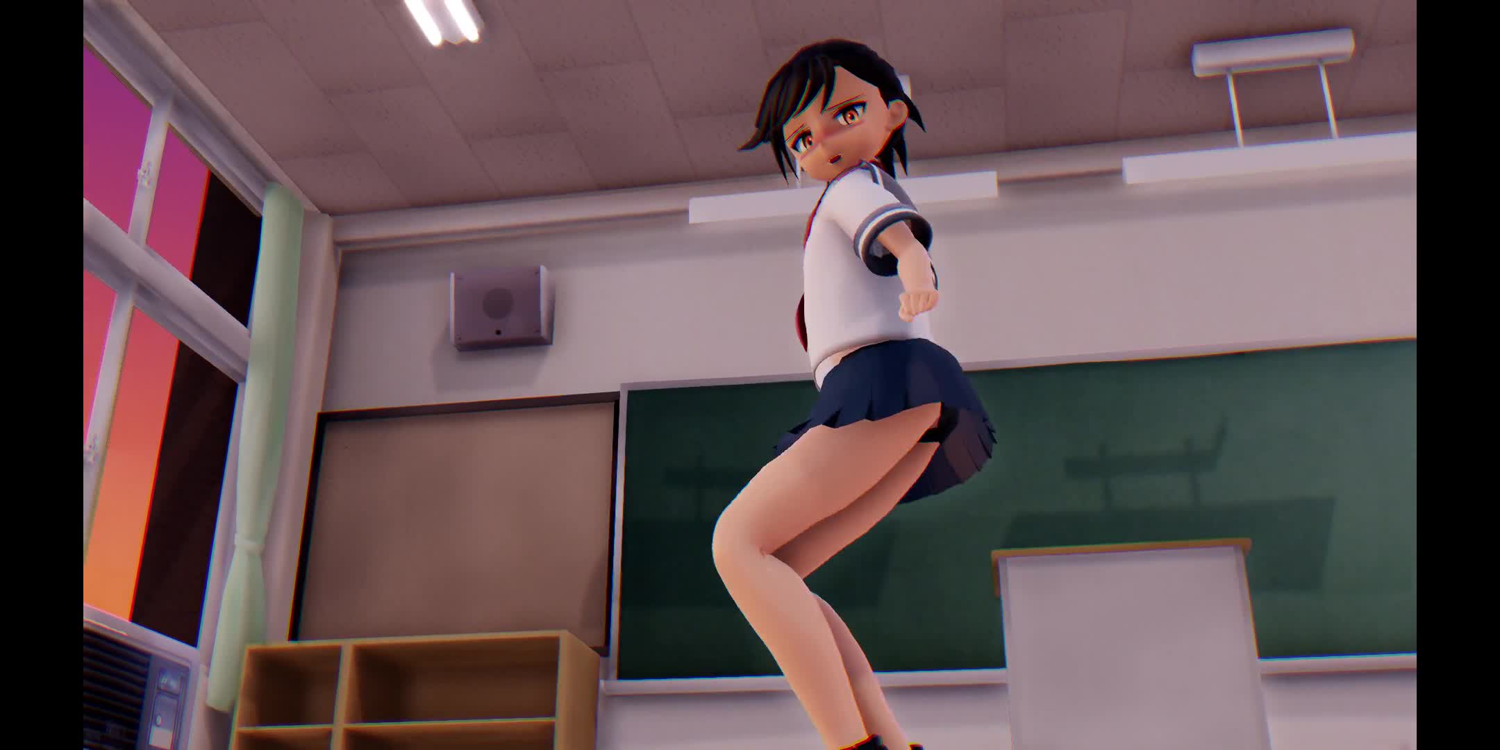 セーラー服を着てパンチラダンスするどろろちゃん|俺の3Dエロ動画