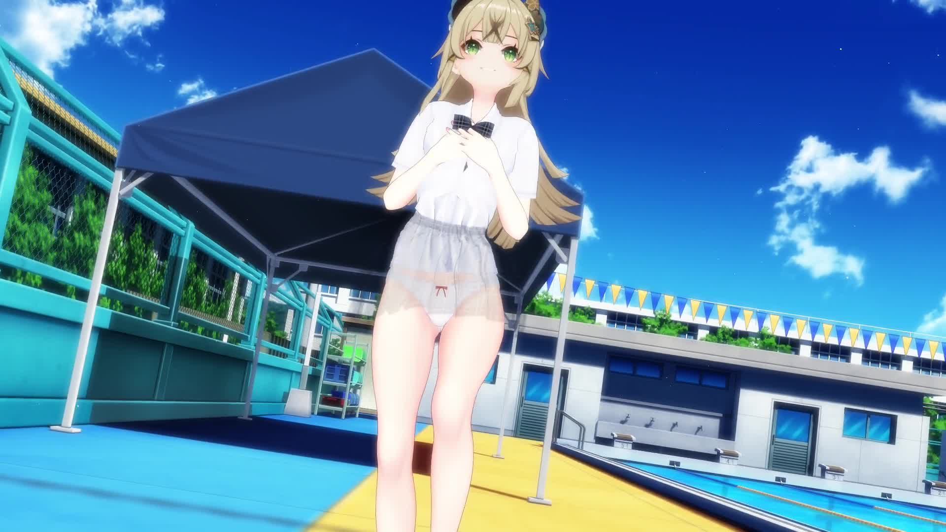 原神きらら】JK綺良々の透けスカート【GenshinKirara】|俺の3Dエロ動画