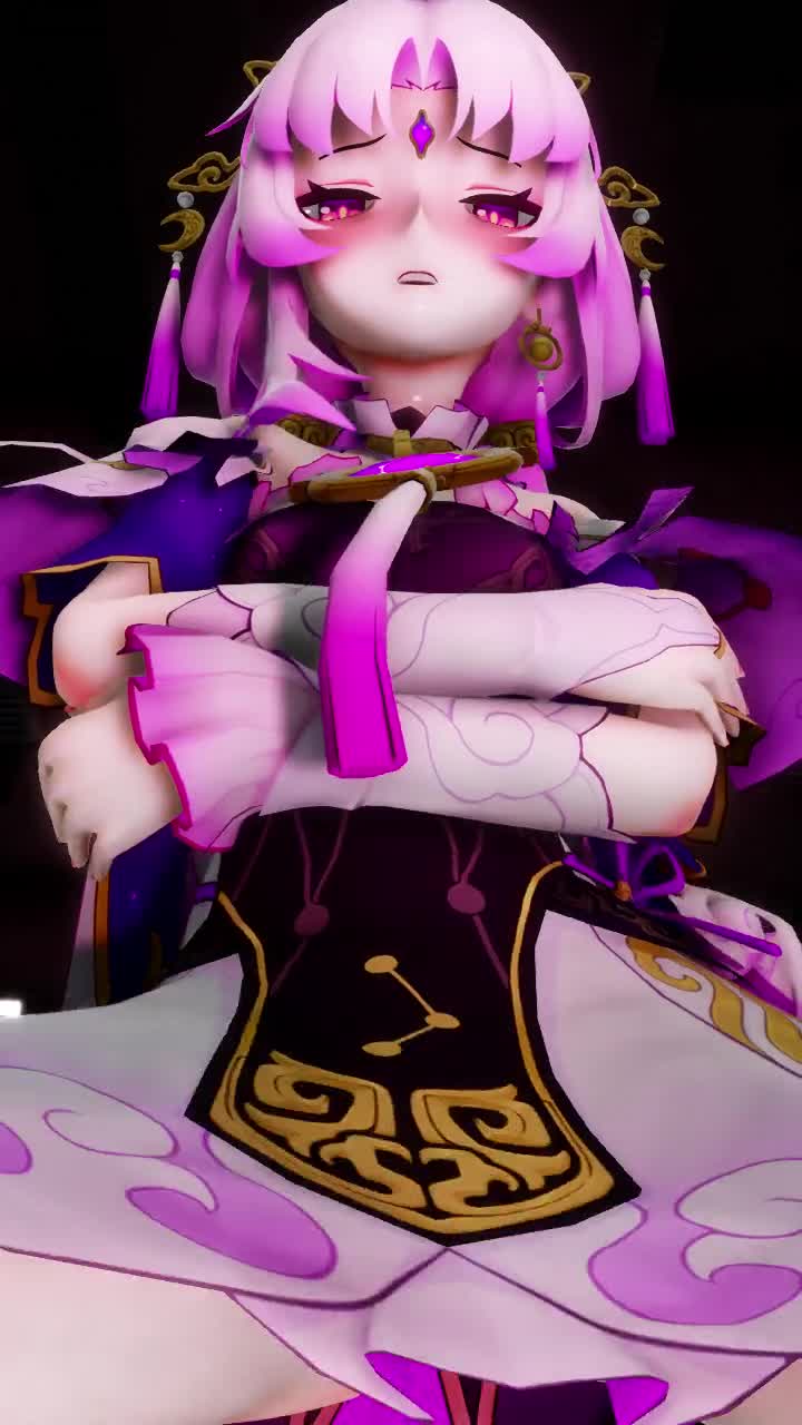 MMD R18 Honkai Star Rail 崩坏:星穹铁道 Fu Xuan 符玄 Ankha Zone Flashing