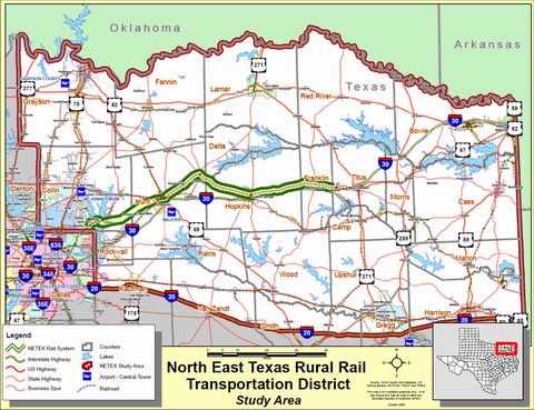Map Of North East Texas 480 