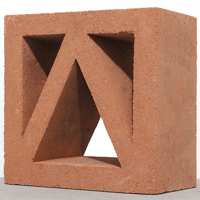 Triangle Breeze Block 8x8x4 cement tile