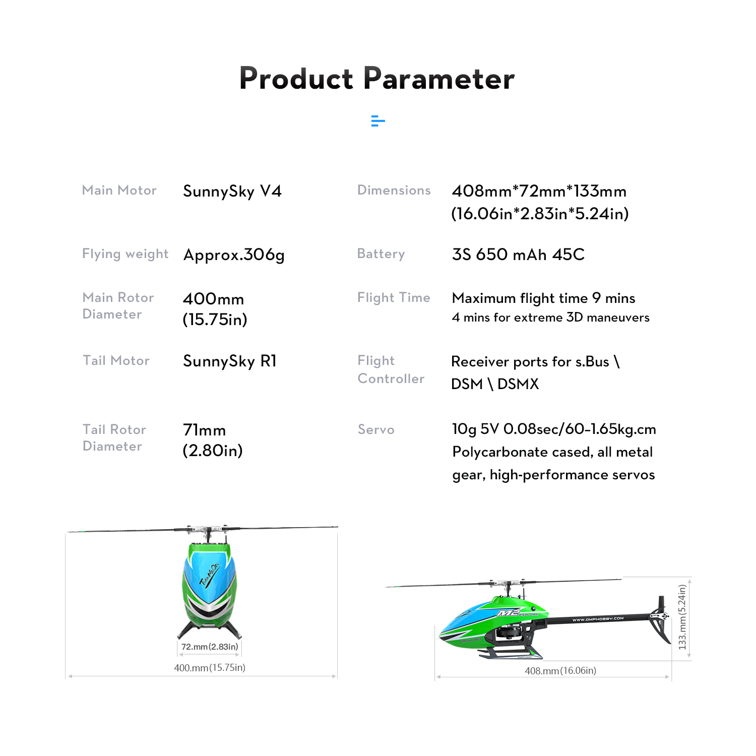 OMPHobby M2 Explore RC Helicopter BnF (updated version)
