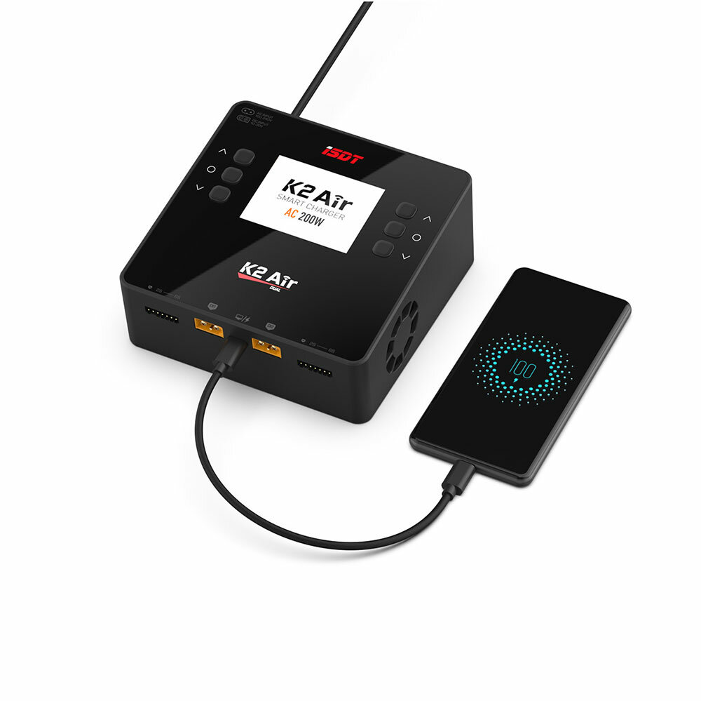 ISDT K2 Air Dual Channel Battery charger 200W AC / 1000W DC
