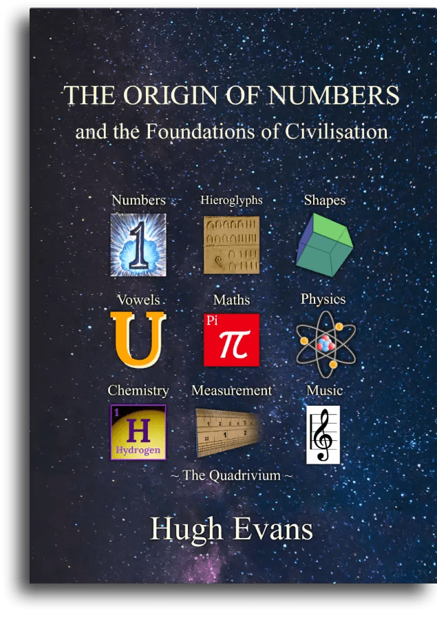 Front cover of the book 'The Origin of Numbers' bu Hugh Evans