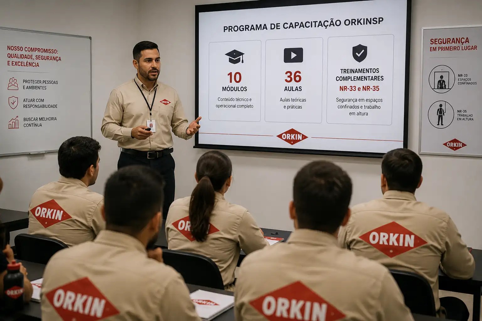 Capacitação contínua dos técnicos da Orkin