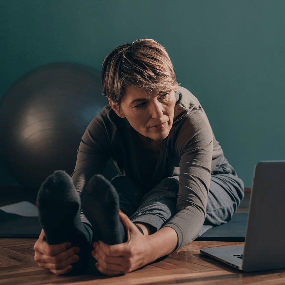 Taking a 15-minute yoga break