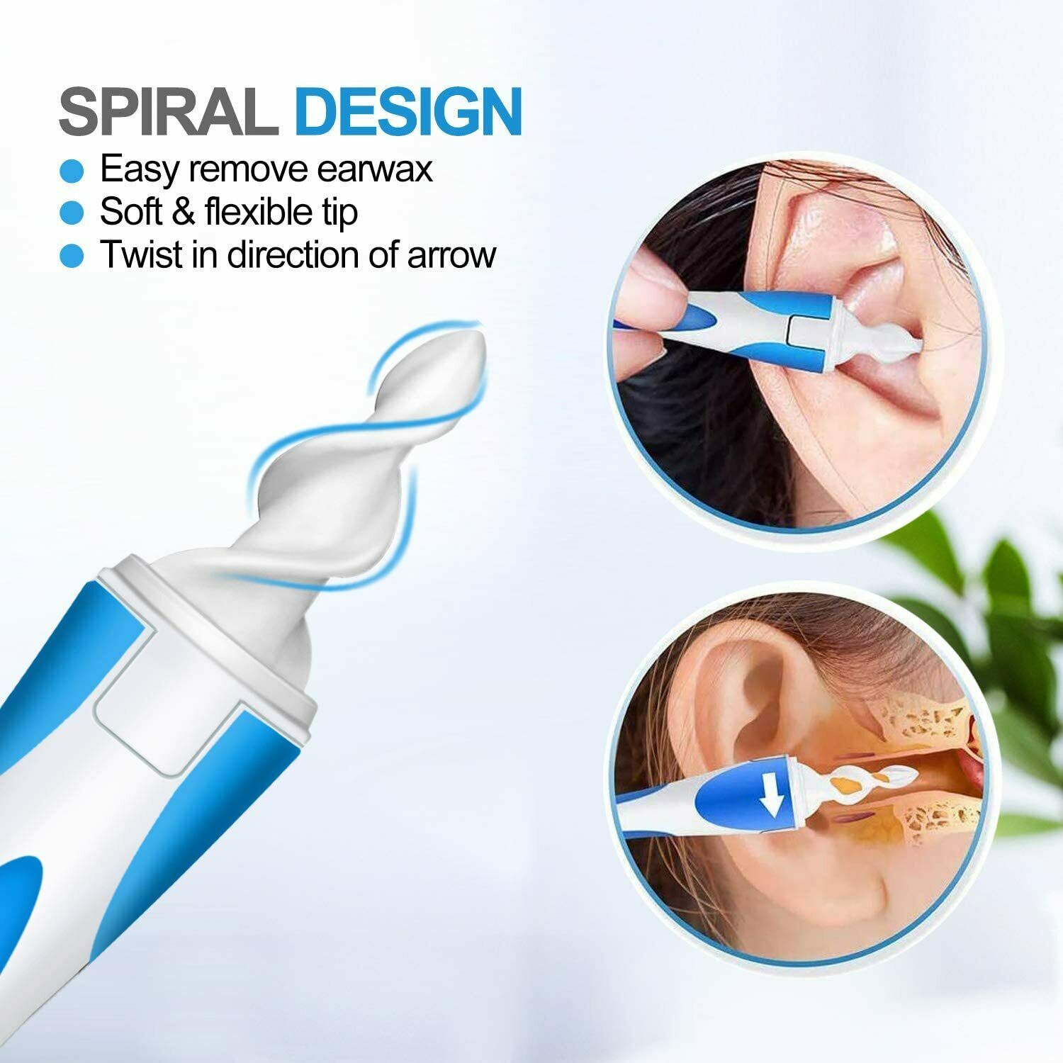 Silicone ear wax cleaner