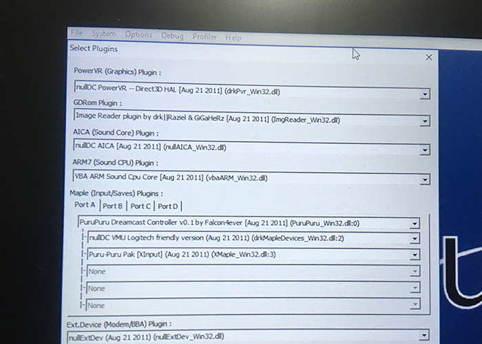 初代 GPD WIN z8750のDreamcast(ドリームキャスト)エミュレーターの