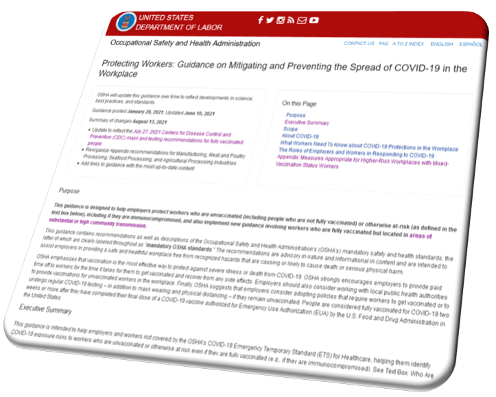 Protecting Workers: Guidance on Mitigating and Preventing the Spread of ...