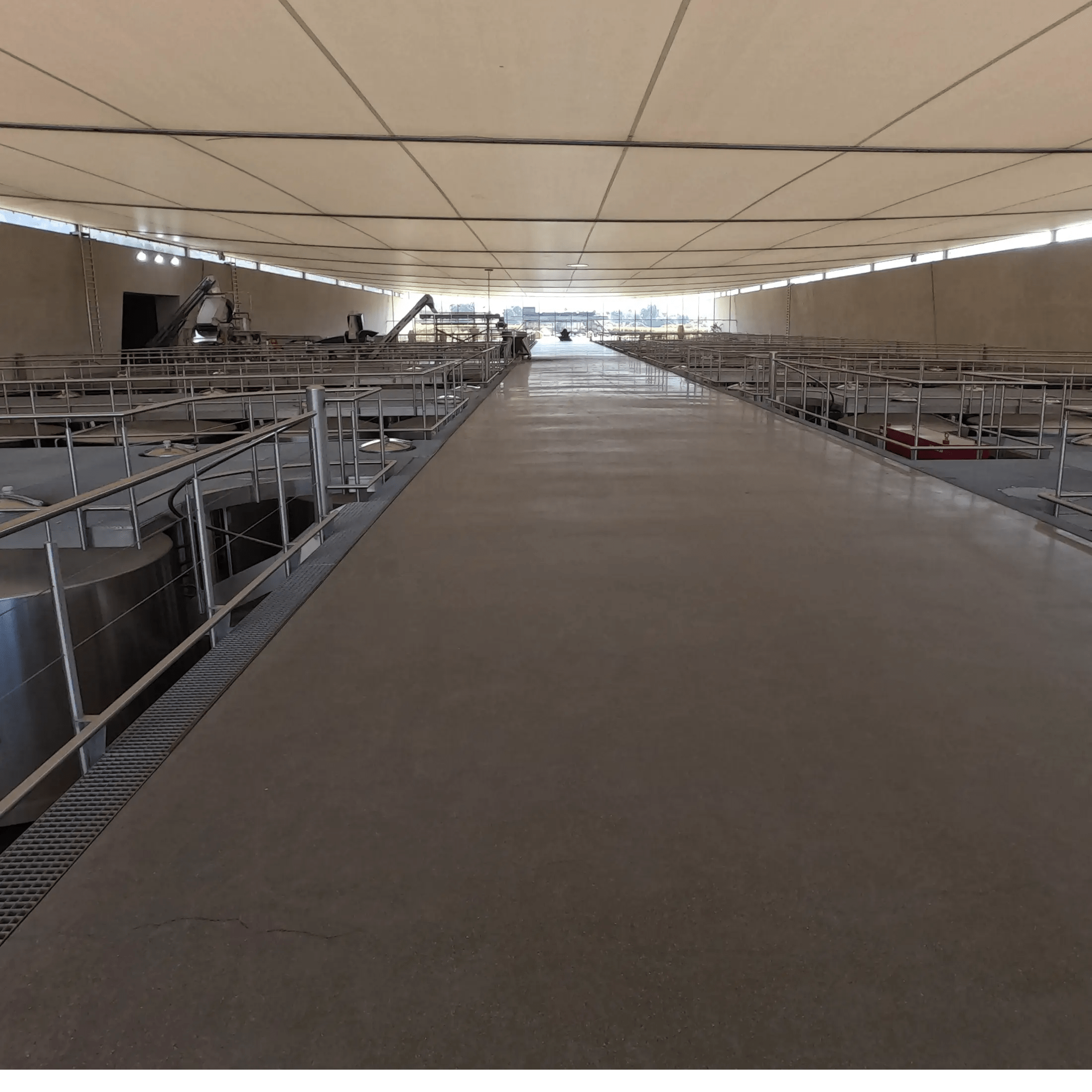 Seemingly countless vats