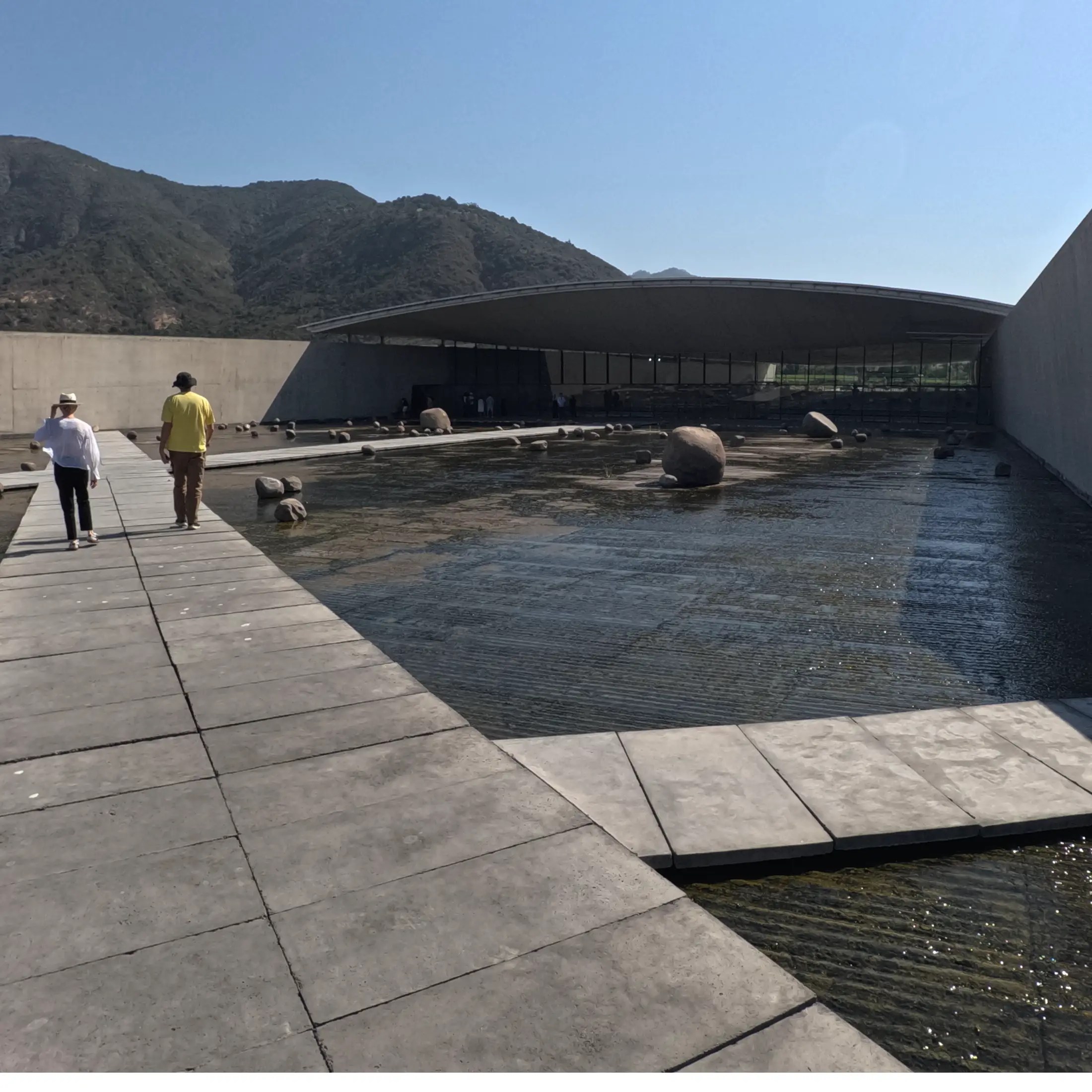 Over the river and thru the entrance