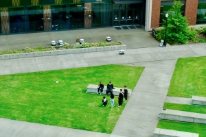 OSU graduating students outside Austin Hall