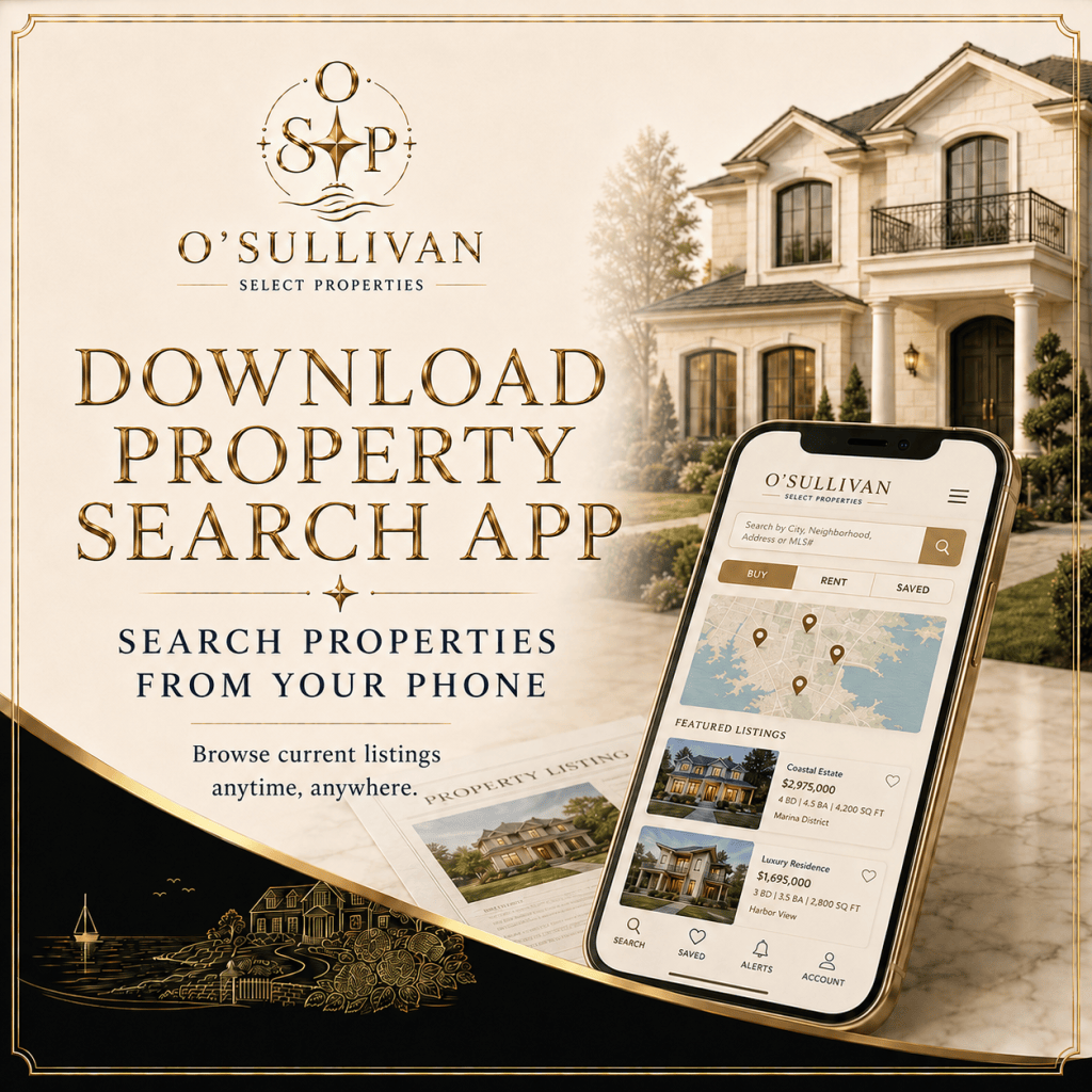 Download the O’Sullivan Select Properties app to search homes for sale from your phone