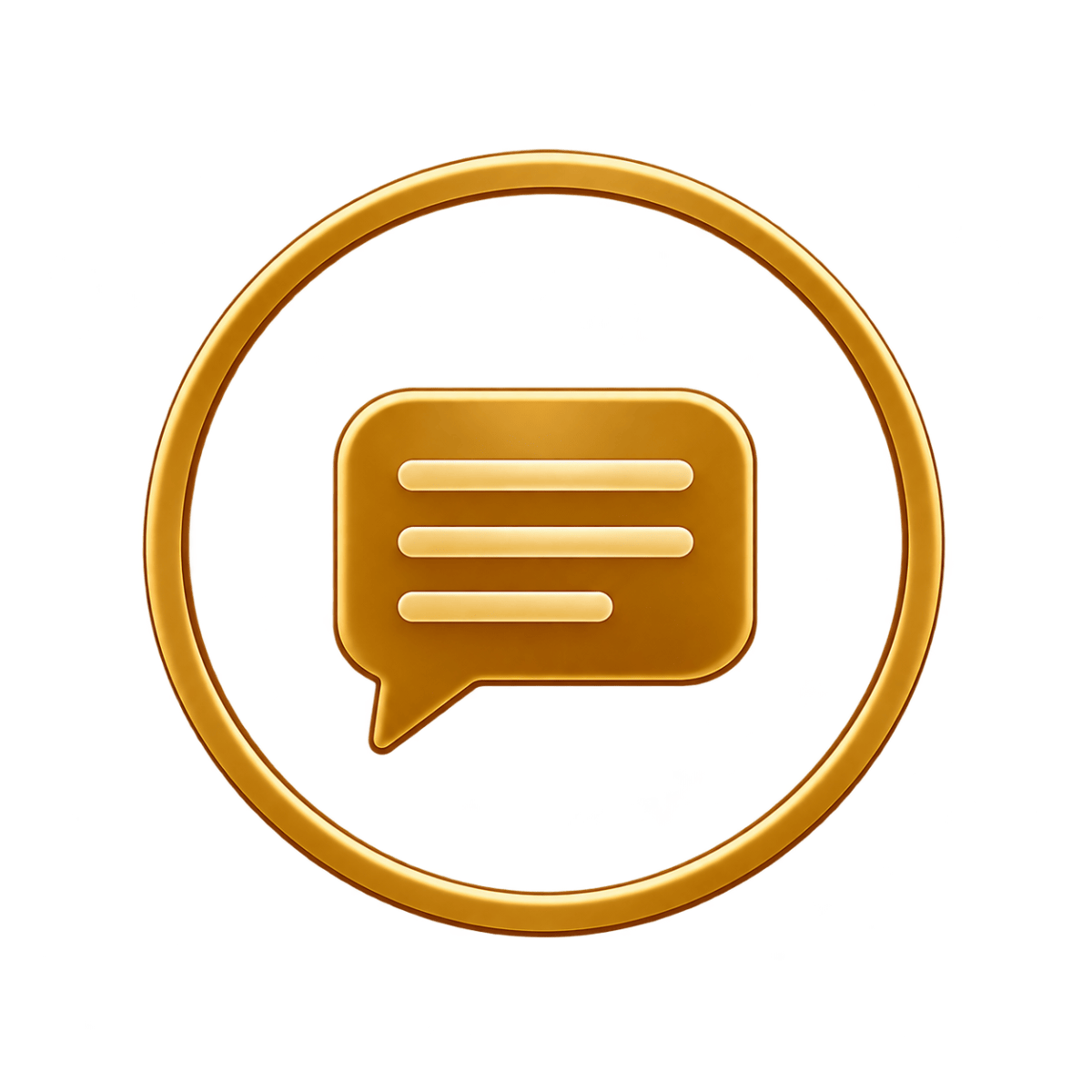 Gold text message icon for texting Kimberley OSullivan