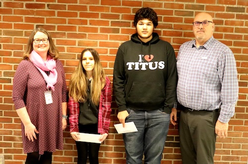 For the month of January in Central Square, pictured: Dr. Heidi Sweeney - Executive Principal, Sabrina Briggs – Grade 9, Tre’ion Gathings – Grade 10, Randy Hoyt – FSB Branch Officer.