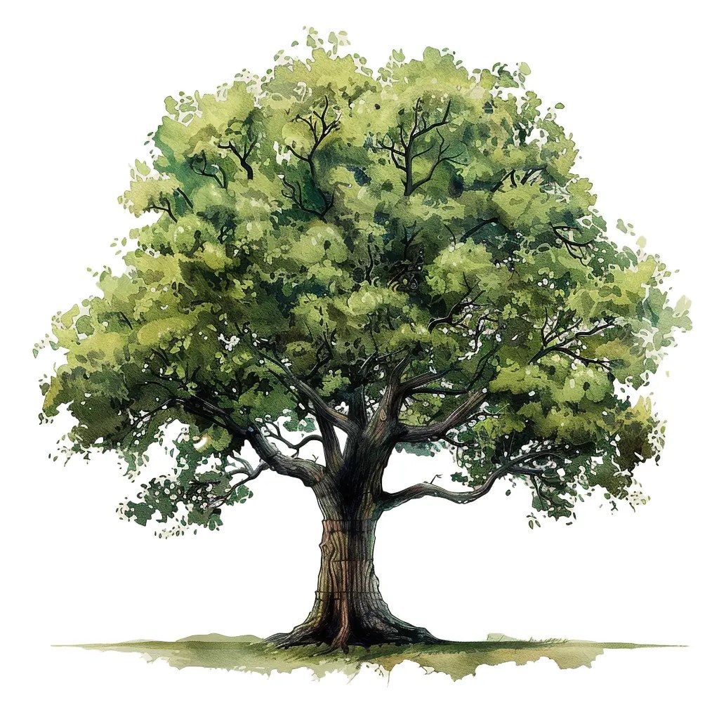 Otelia Premium Organic Walnut Tree Illustration