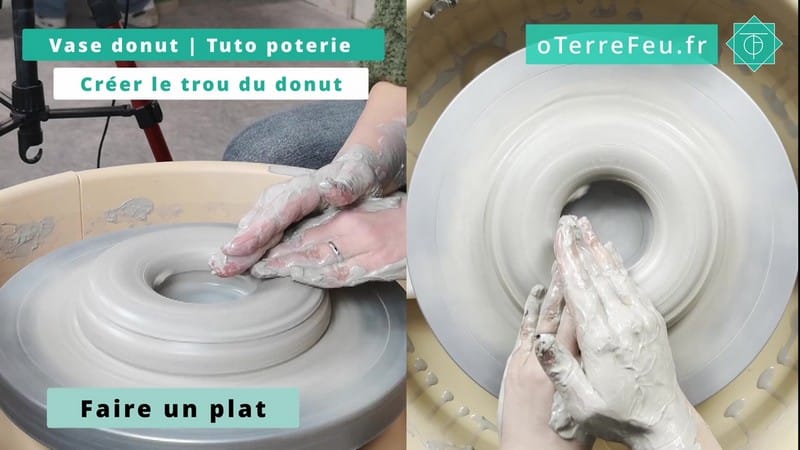 Vase donut tuto poterie - on fait un plat
