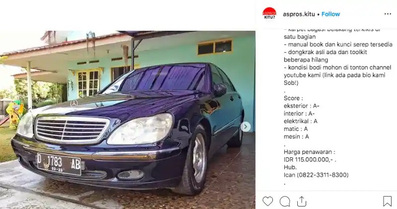 Pilih Calya Sigra Atau Mercedes Benz S Class Bekas