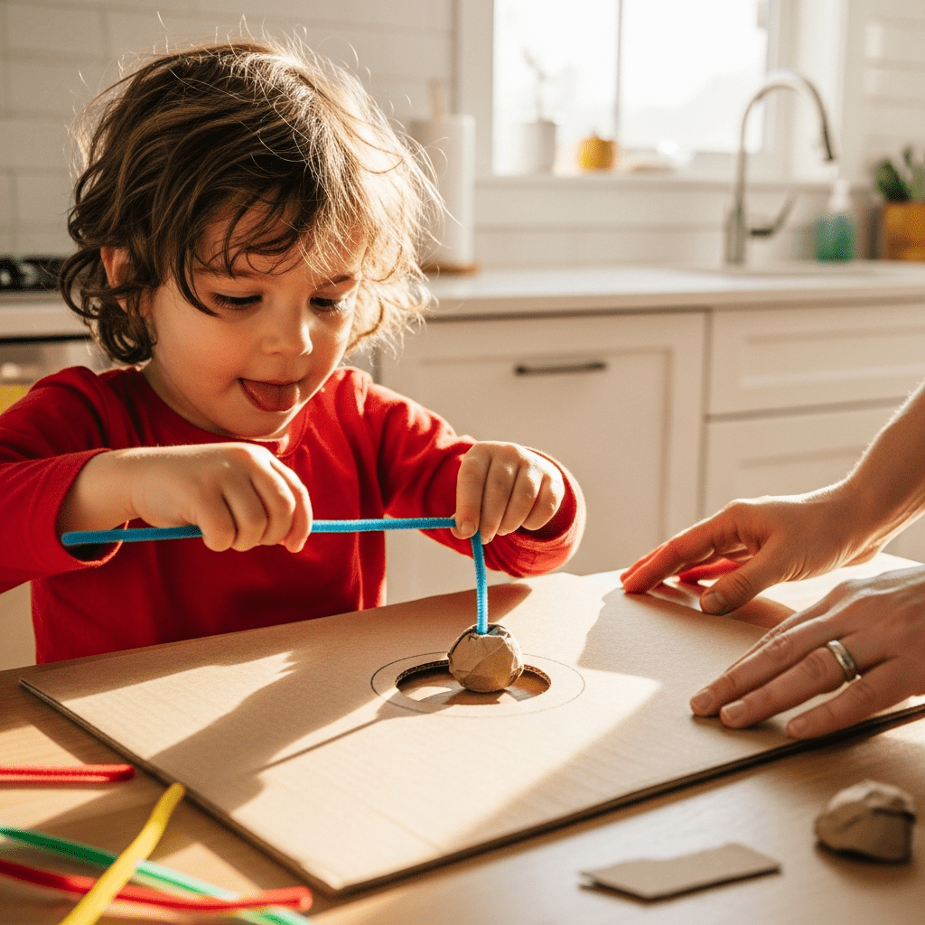 Tear & Thread Cardboard Chain