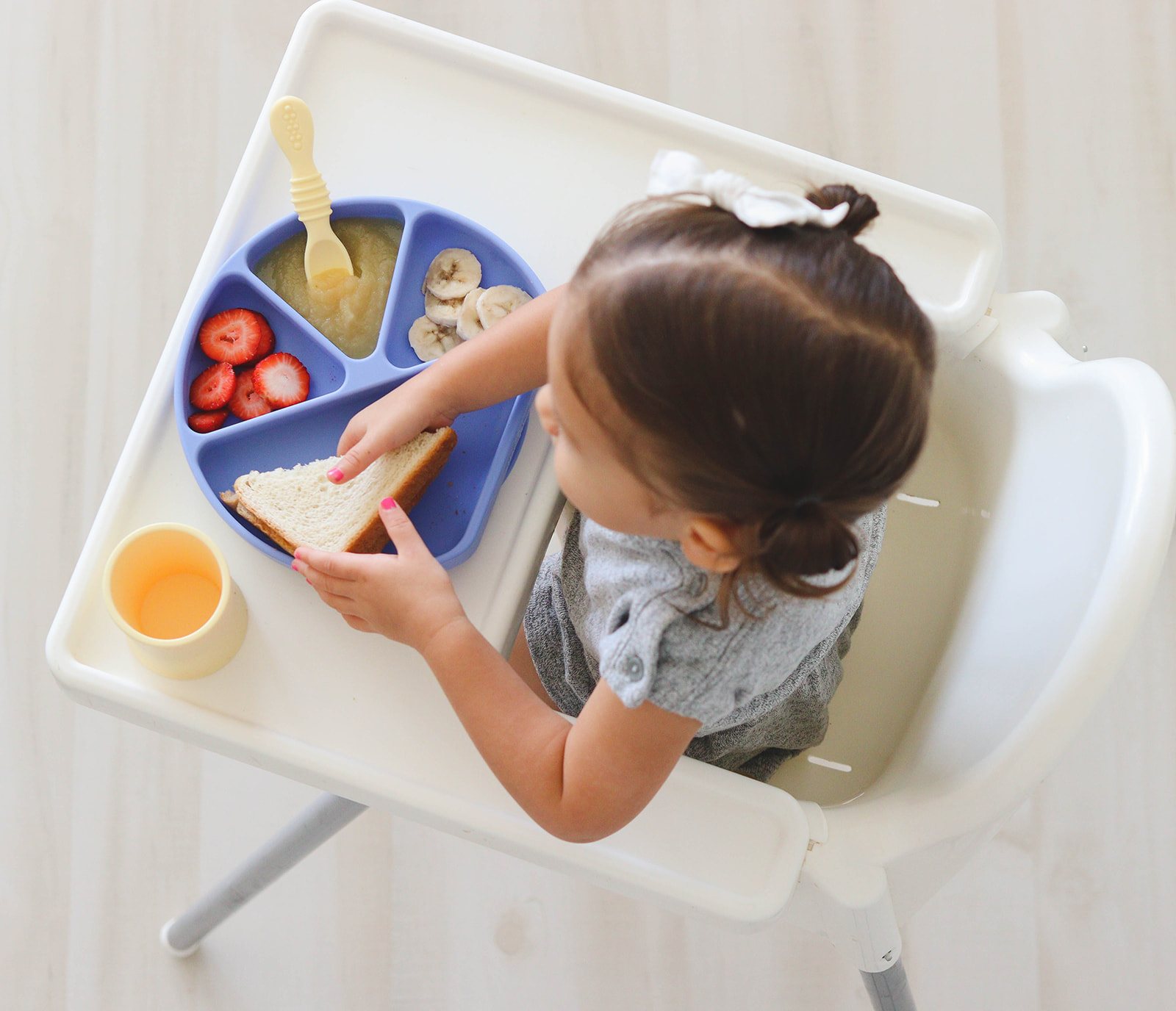 Divided Unbreakable Silicone Baby Plate Mat Non-Slip Dishwasher