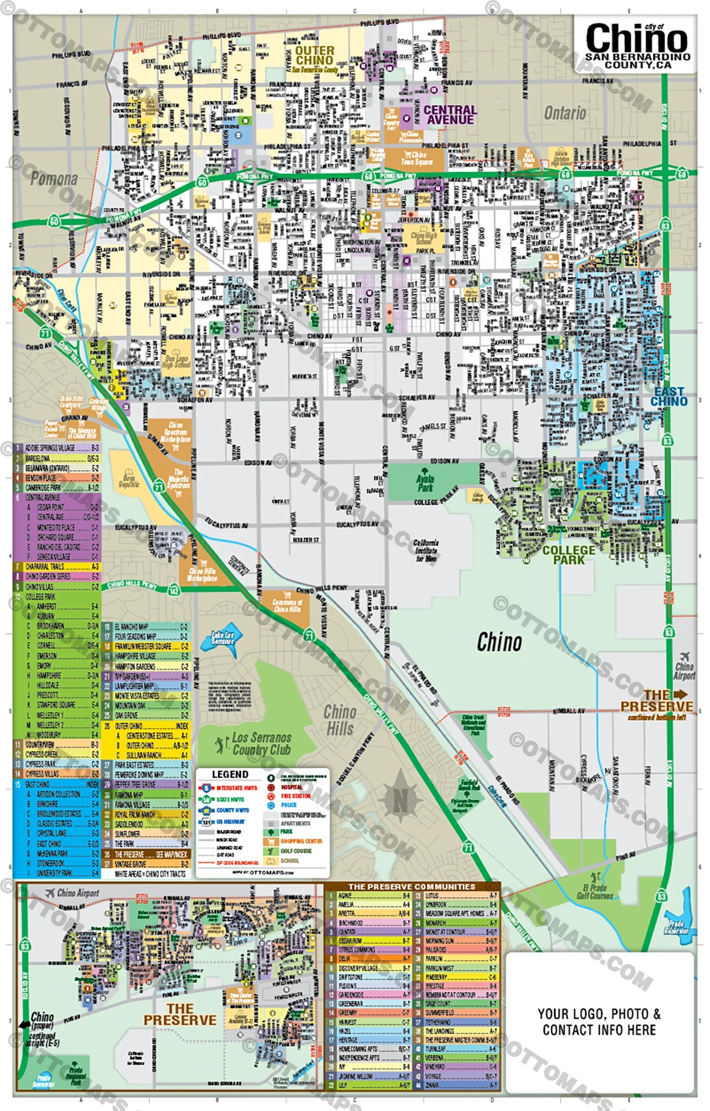 Chino Map San Bernardino County CA FILES PDF And AI Files Edita ChinoMap WBox 