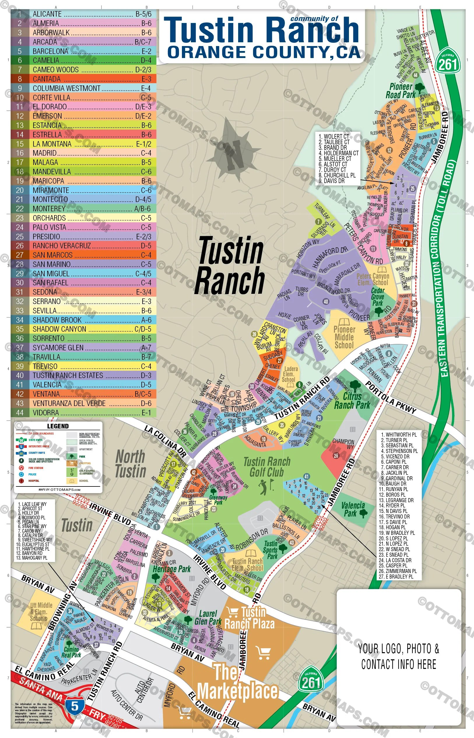 Tustin Ca Map 