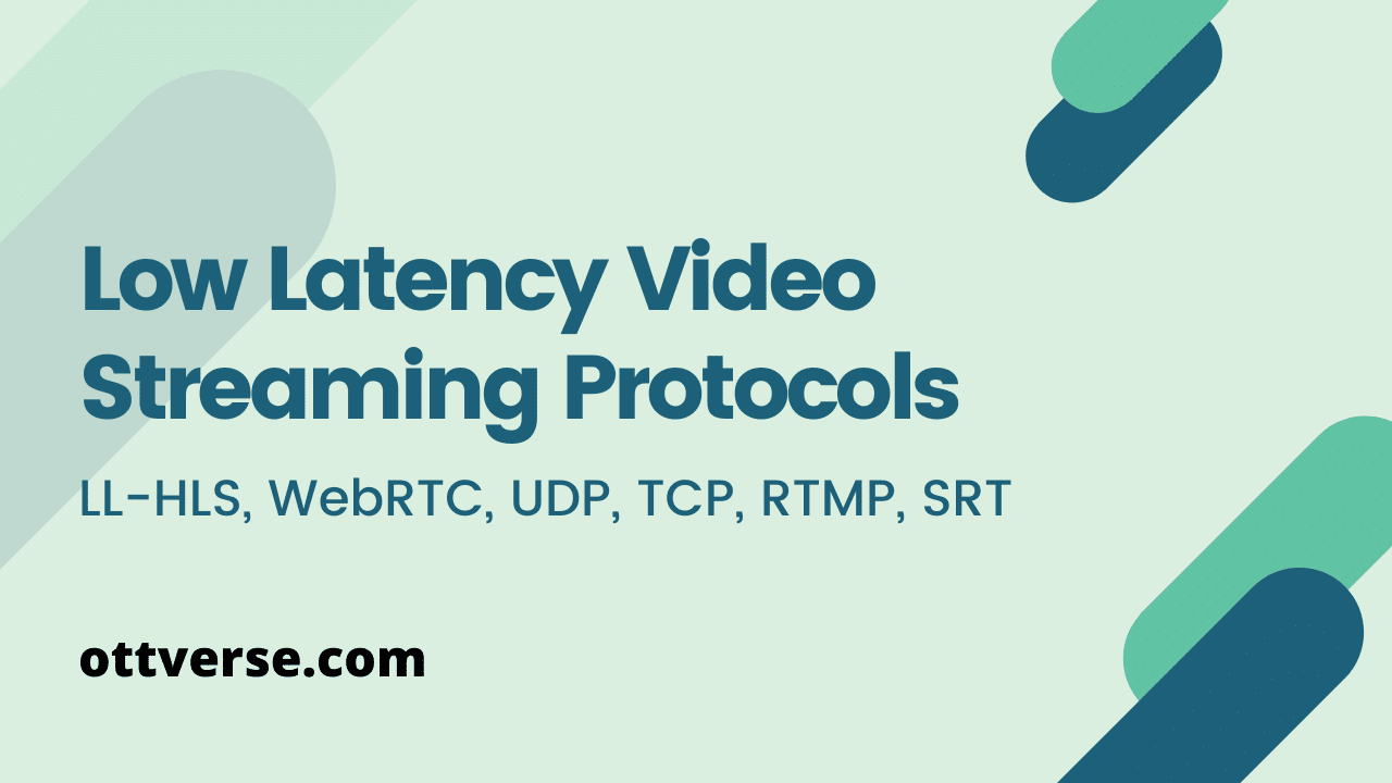 low latency streaming using webrtc, ll-hls, srt, rtmp, udp