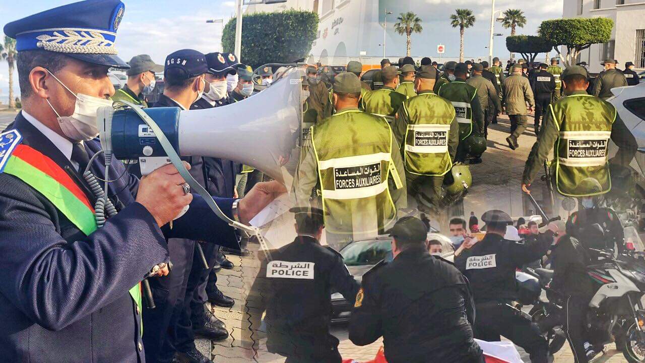 إنزال أمني مكثف للسلطات الأمنية بالناظور لتفريق وقفة احتجاجية للمعطلين