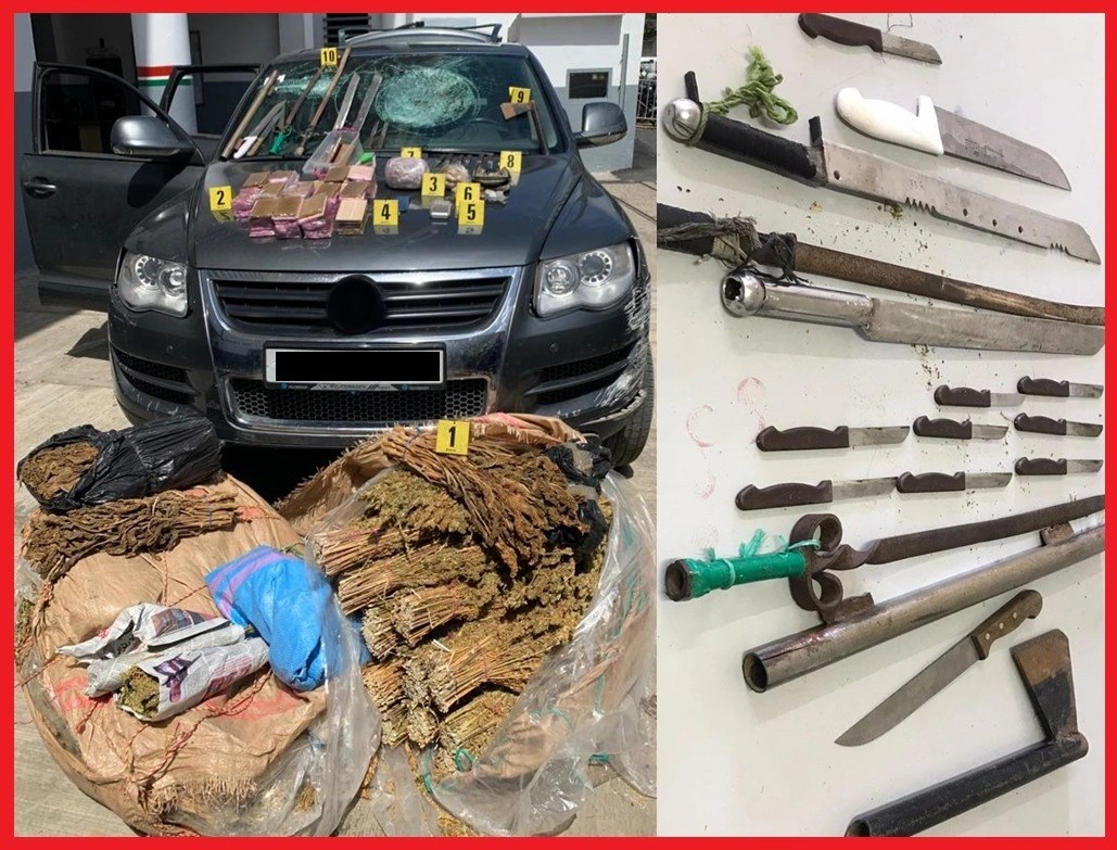 الشرطة توقف رجل وامرأة يوزعان المخدرات على متن سيارة فاخرة