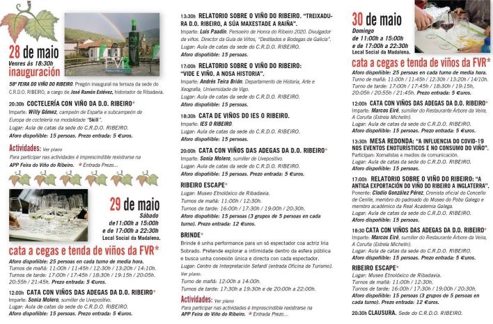 Programa de la Feira do Viño do Ribeiro 2021