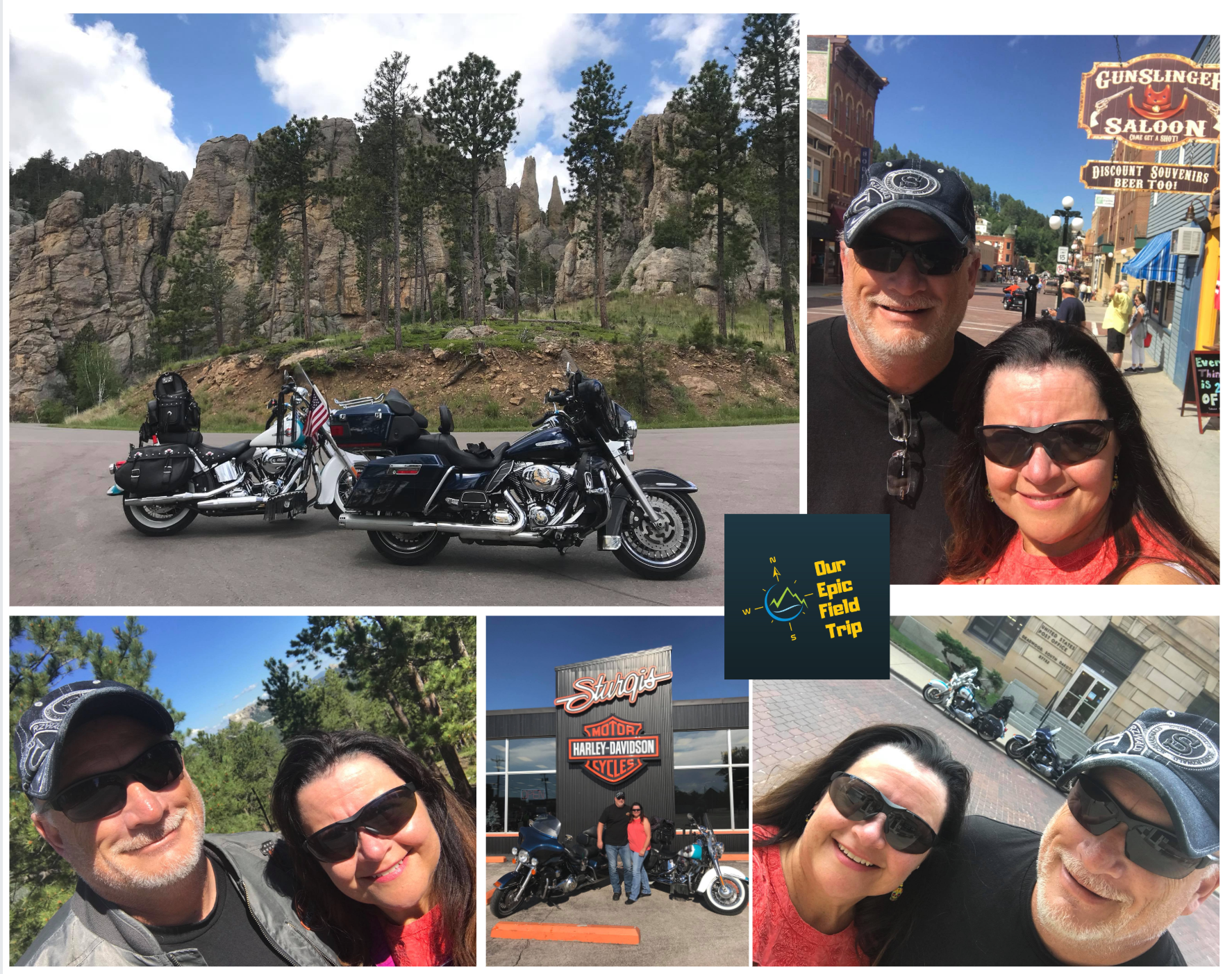 Black Hills collage / coast to coast motorcycle trip