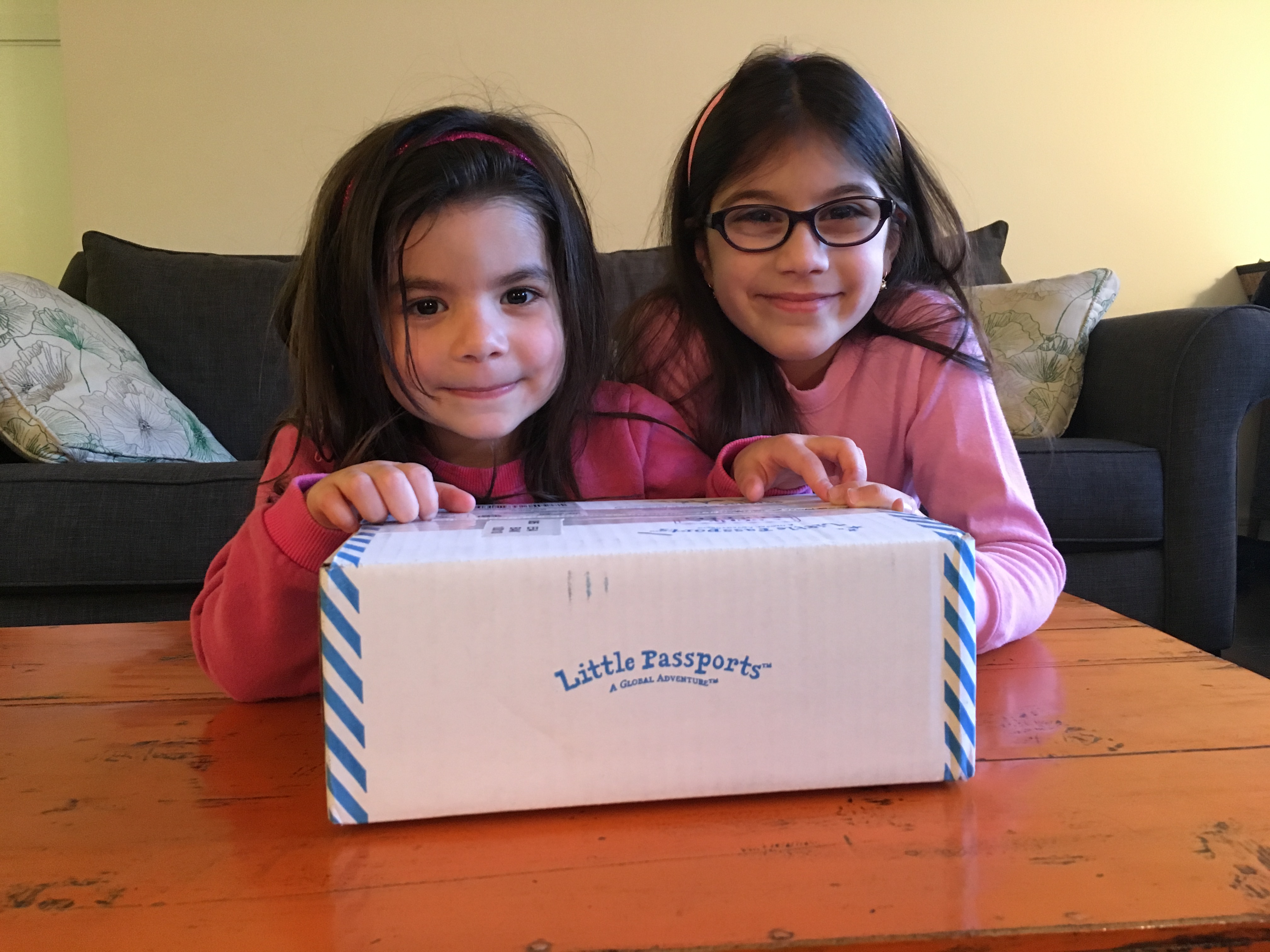 Little Passports Little Explorer Box | OurFavBox girls excited to open it