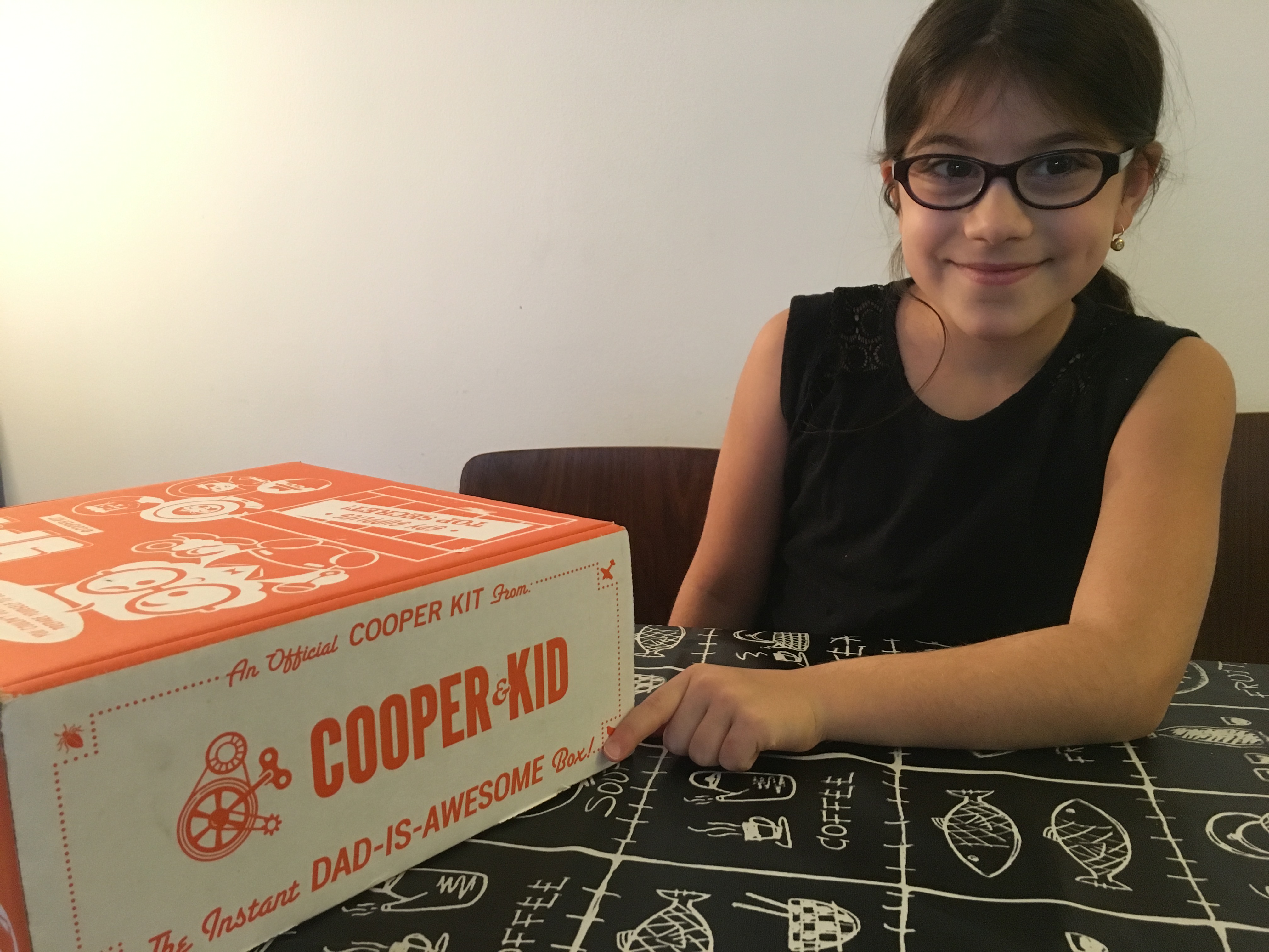 OurFavBox Review Cooper & Kid Box | Healey so happy the box says SPY