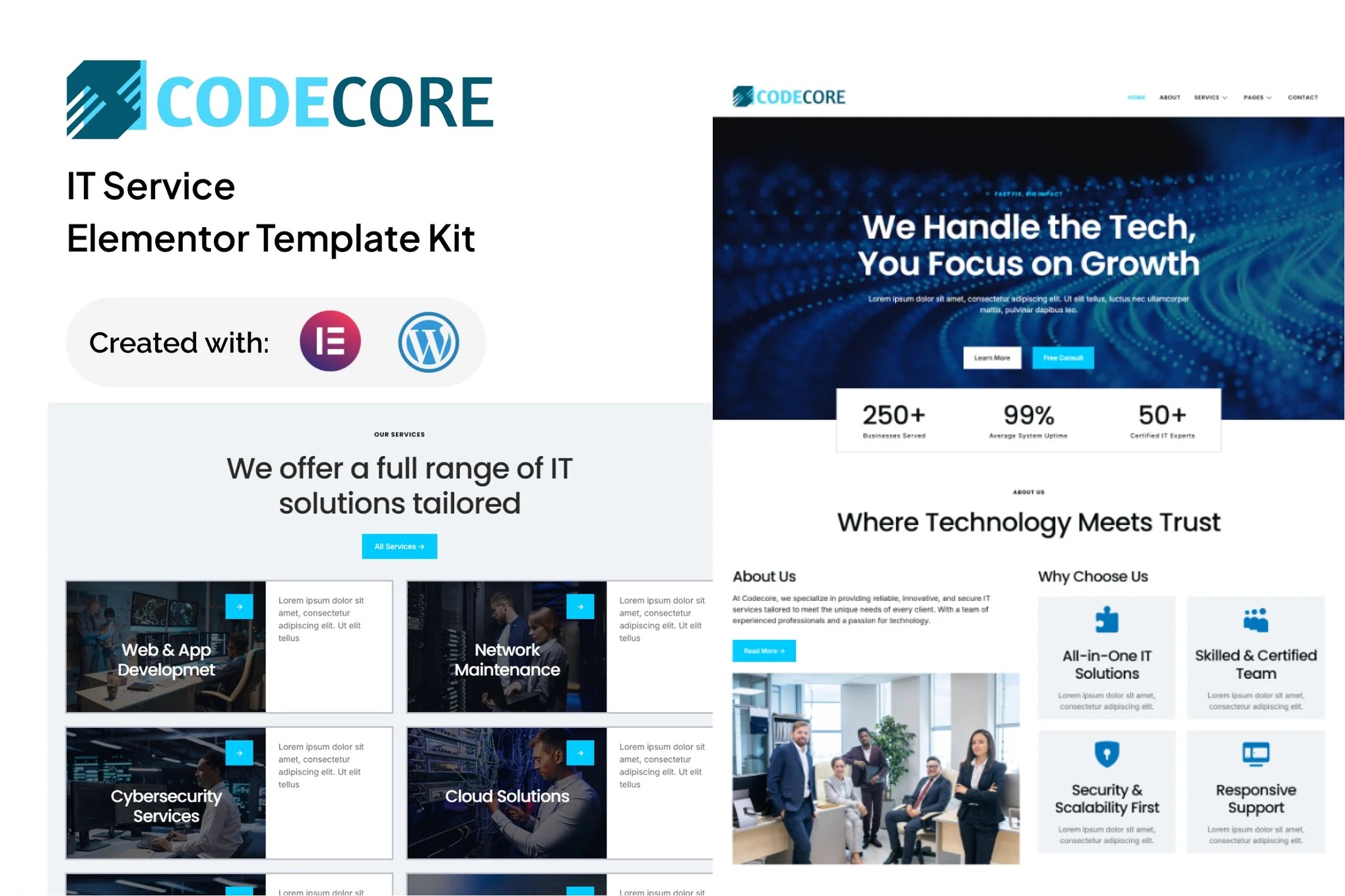 Codecore - IT Service Elementor Template Kit
