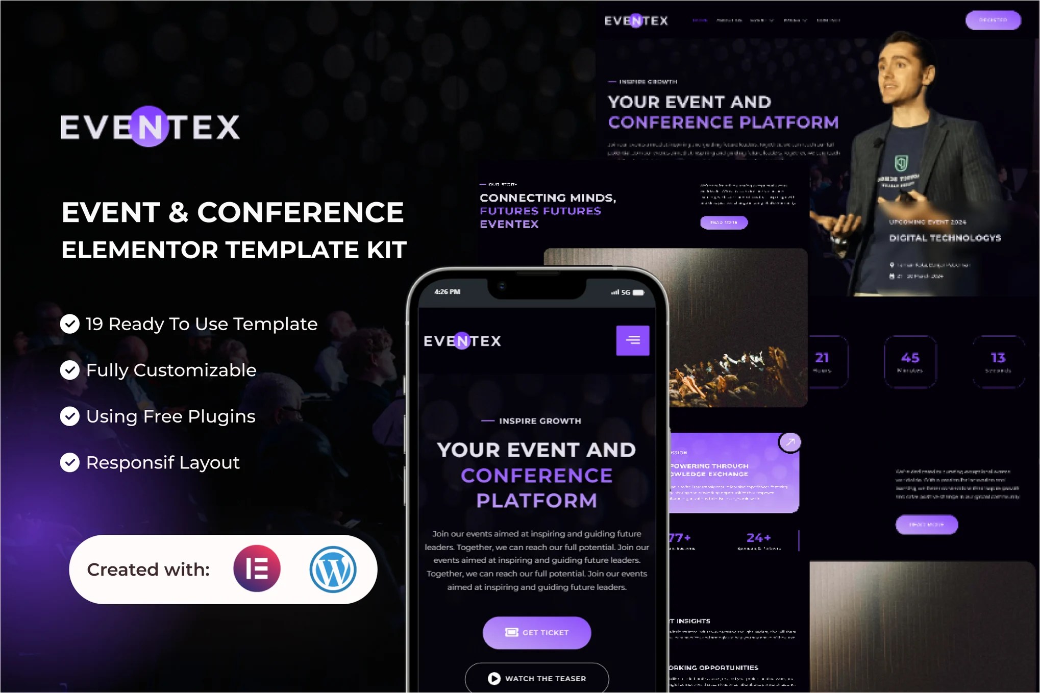 Eventex - Event & Conference Elementor Template Kit