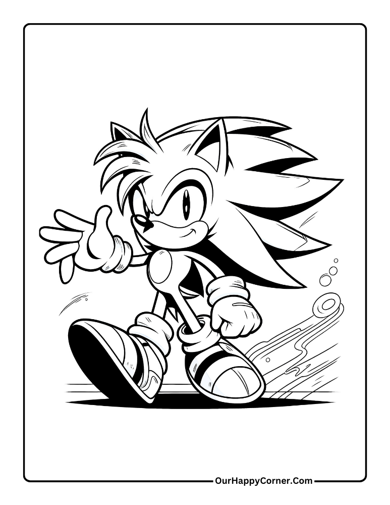 Sonic coloring pages free printables
