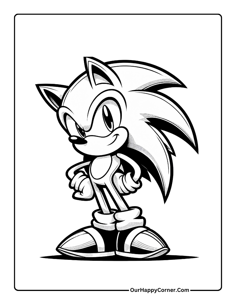 Sonic coloring pages free printables