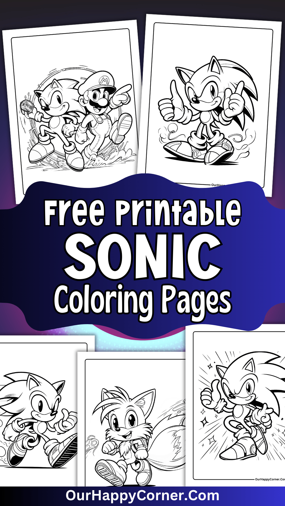 Sonic coloring pages free printables
