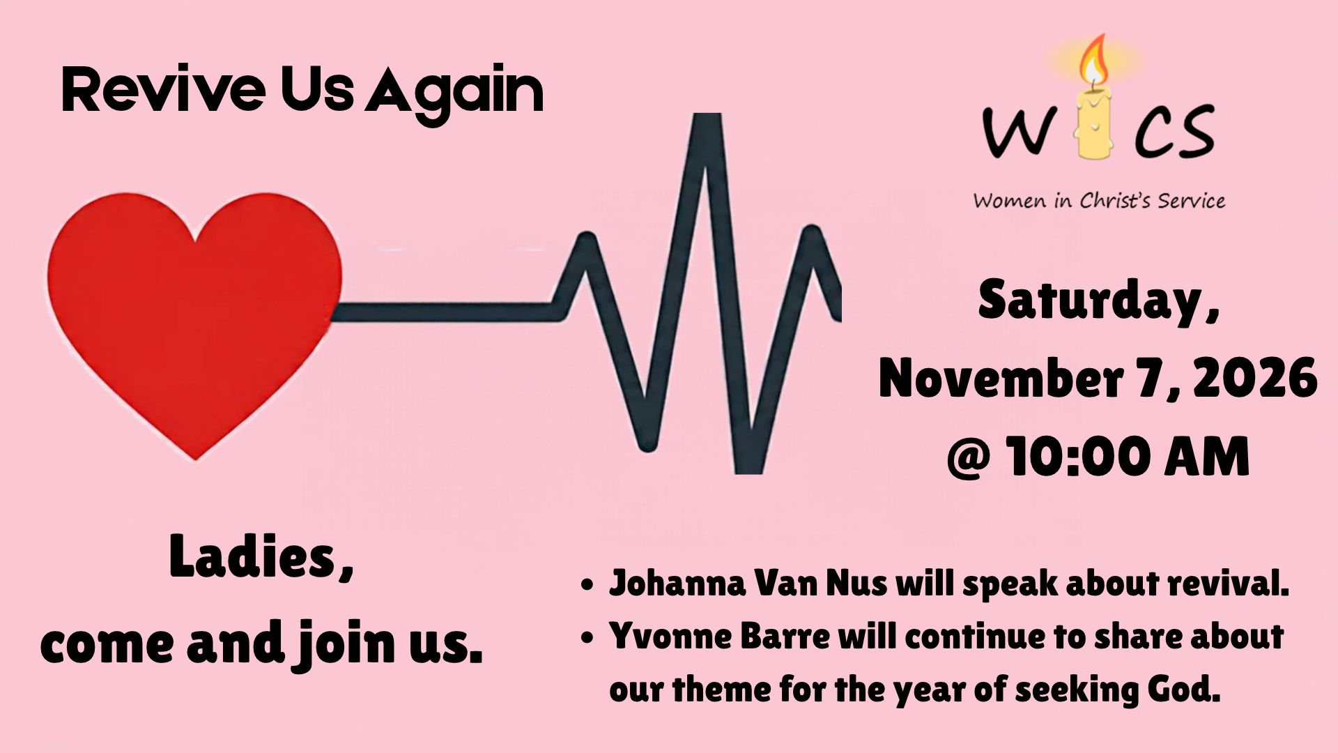 Revive Us Again -- Nov. 7 Slide