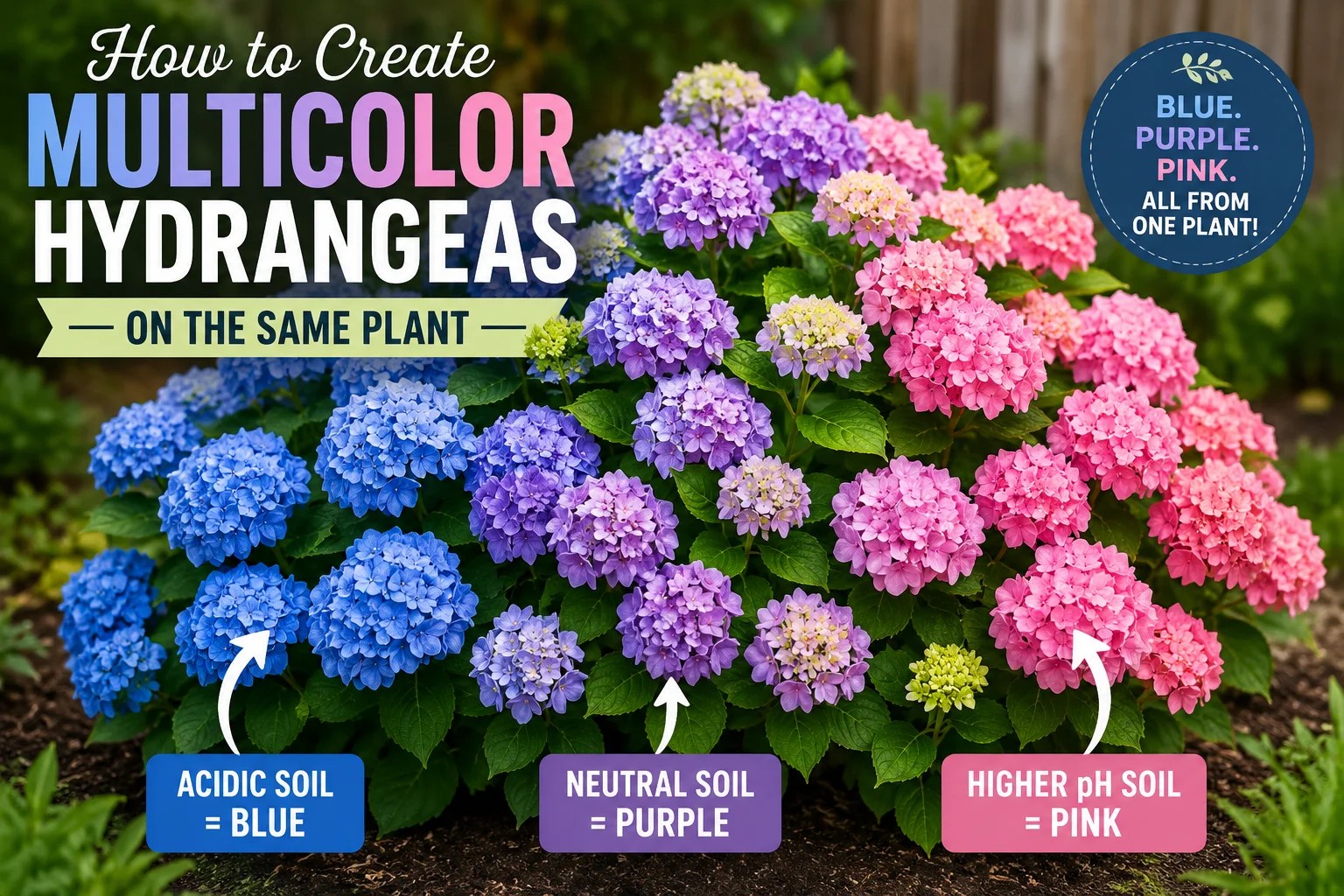 How to Create Multicolored Hydrangeas