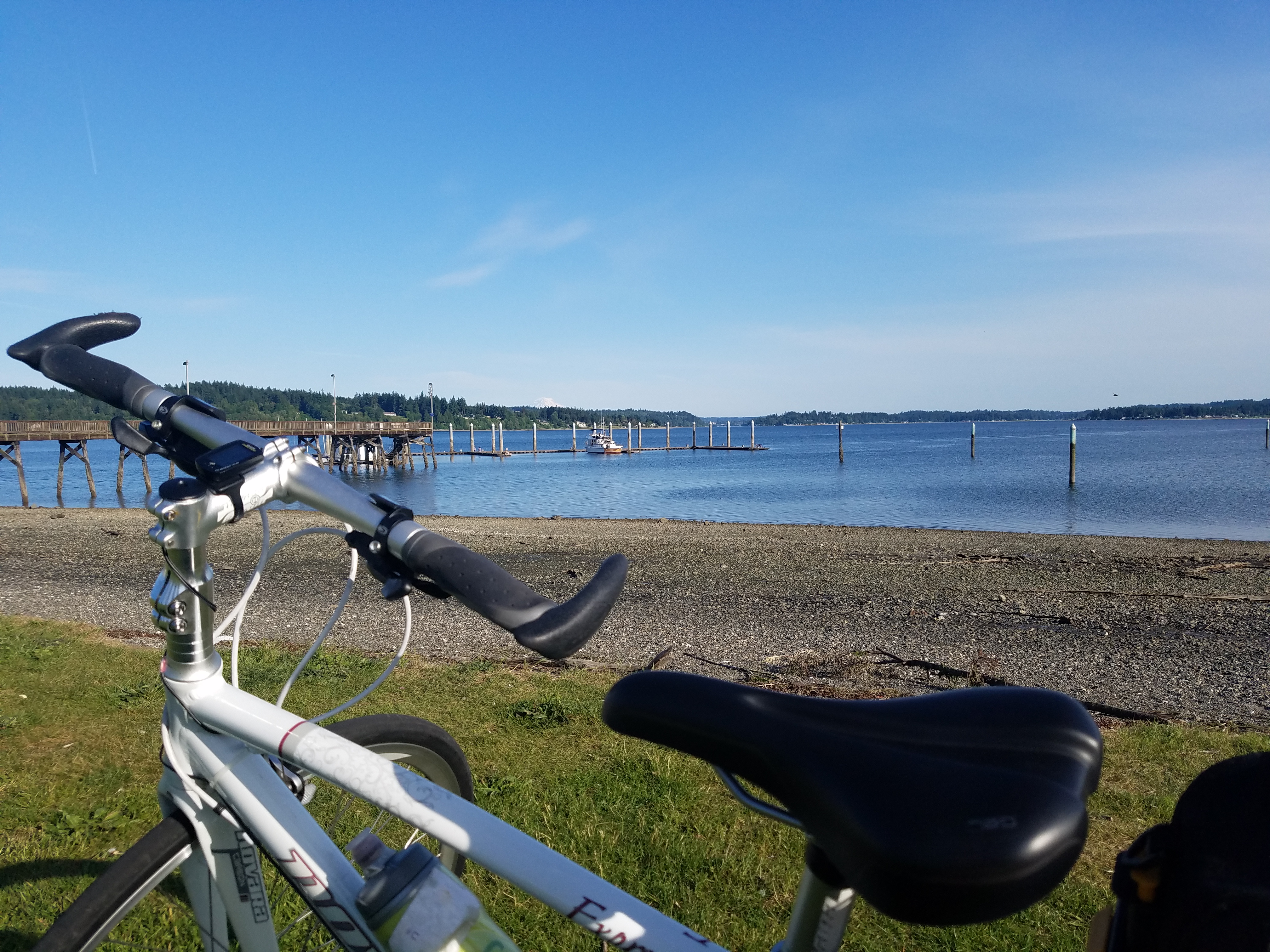 This is victory, on the 12.5 mile ride.
