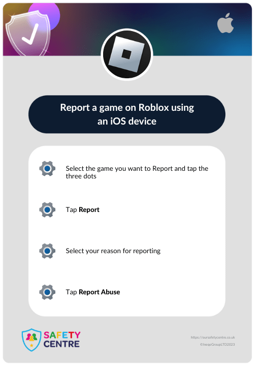 Report On Roblox The Online Safety Centre Report A Game Roblox IOS 