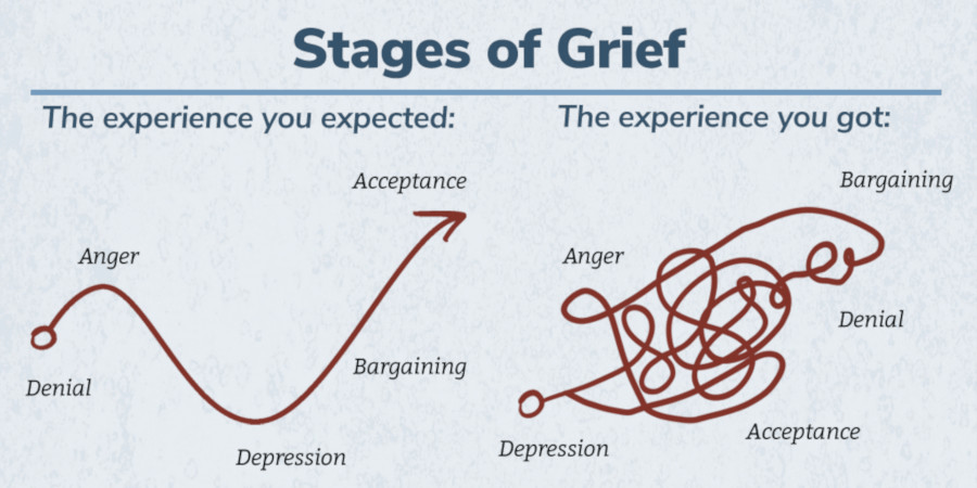 stages of grief: expectation vs. reality