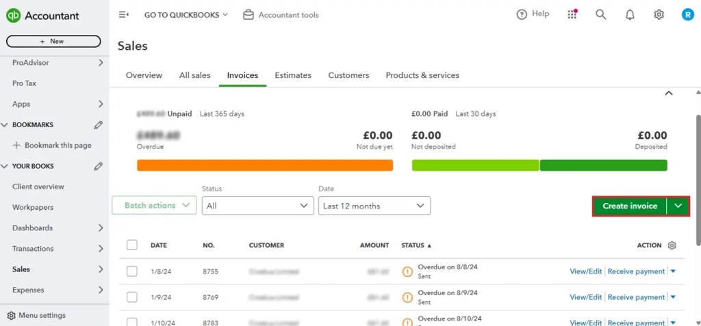 Invoice Automation - Quickbooks