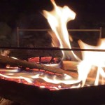 それでも焚き火をあげ続けます。癒しです。自然音、ソロキャンプ