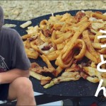 【庭キャンプ】焼きうどん作ってみた。