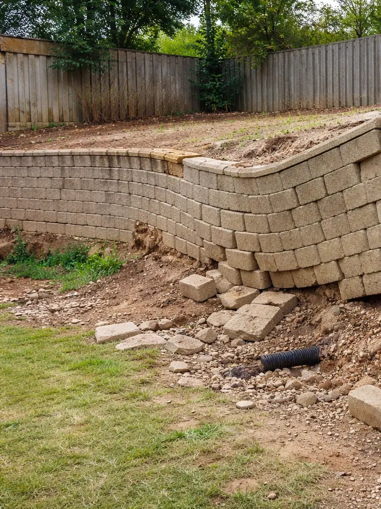 Collapsed retaining wall Buford - North -Ga