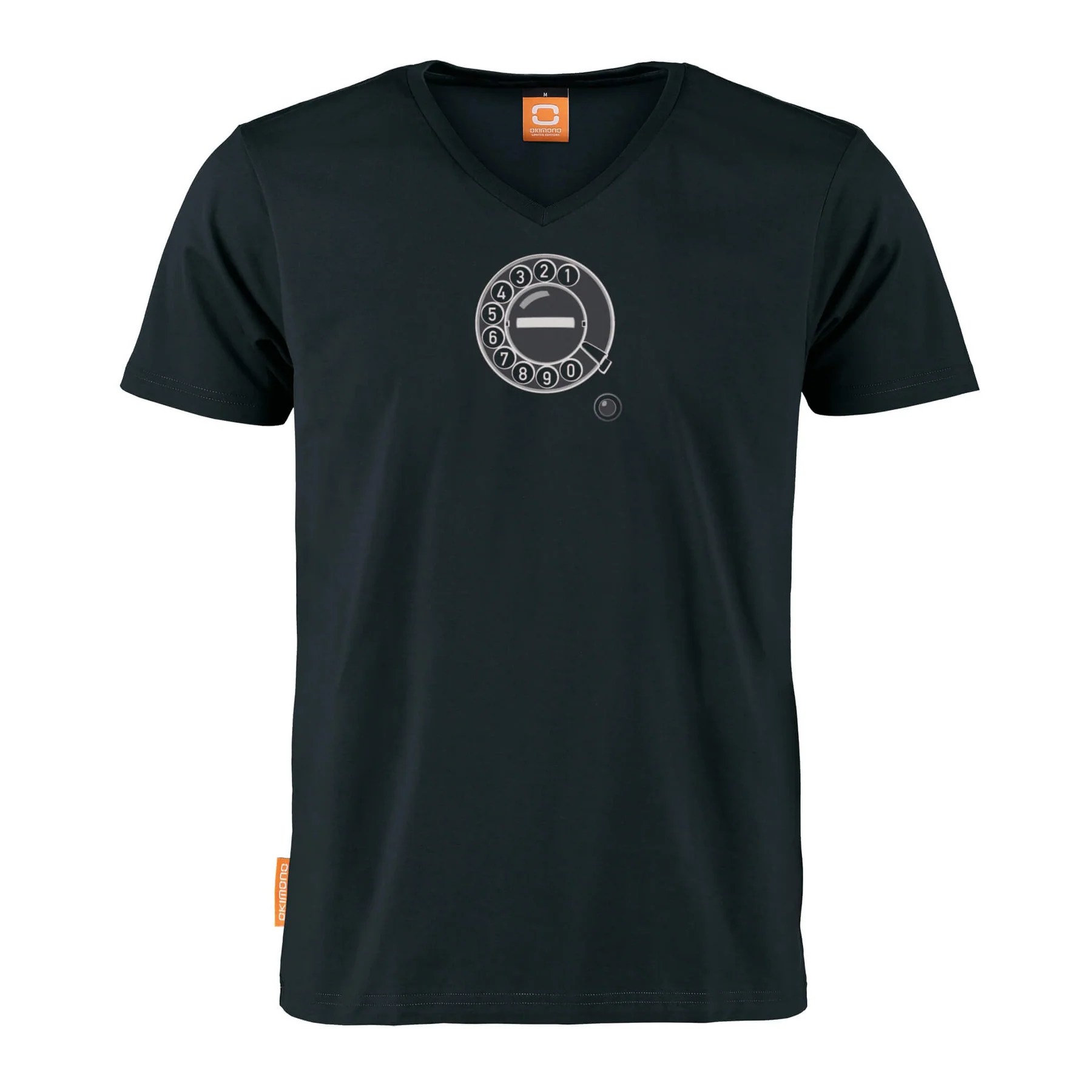 Okimono T-shirt Heren, Zwart, T65