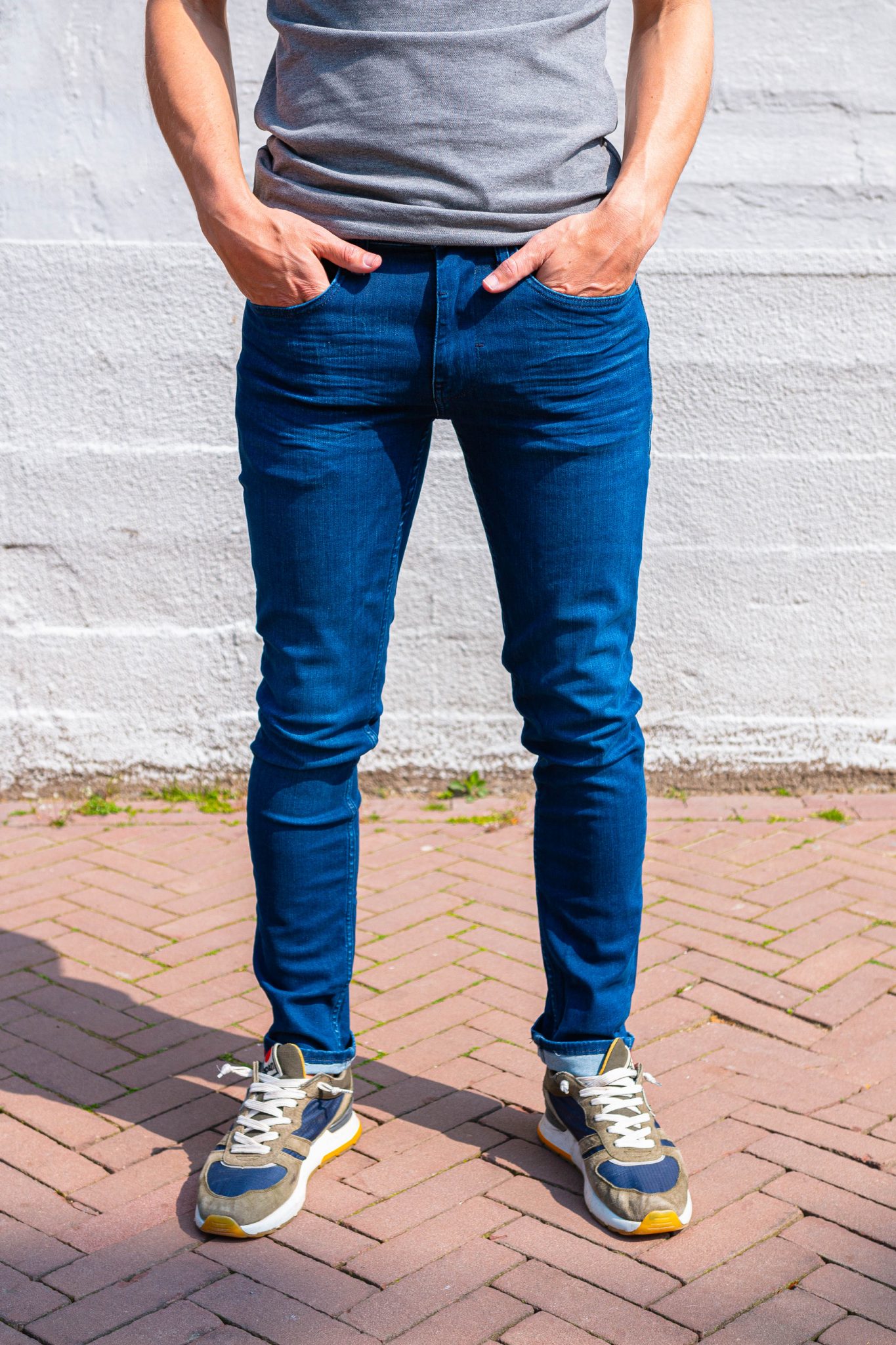 Super Stretch Jeans Midblue, Slim Fit, Zeer Comfortabel!