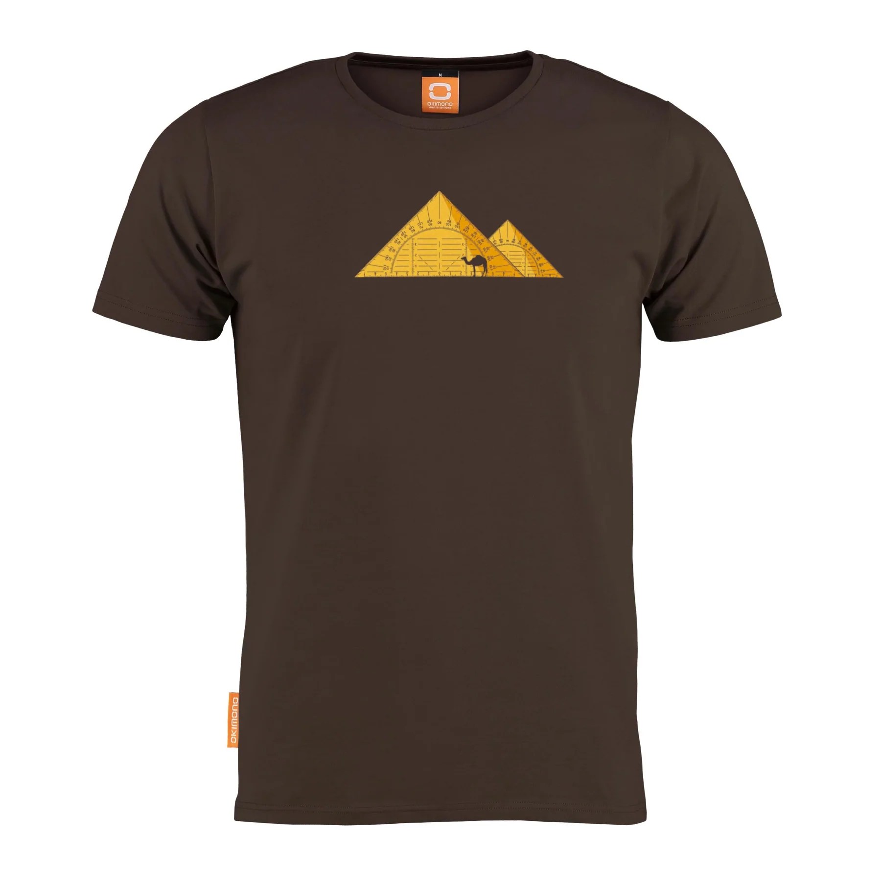 Okimono T-shirt Heren, Bruin, Cheopsdriehoek
